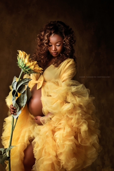 BARBARA EXTRA FLUFF maternity gown