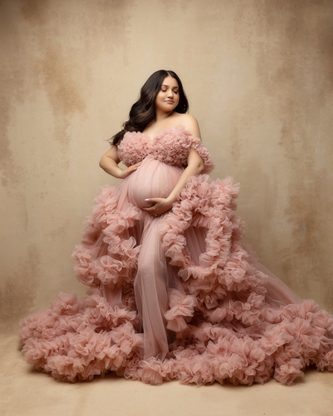 COCO in PINK#9 maternity gown for photoshooting