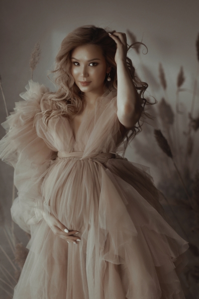 SERENA SLEEVE Haute Couture dress for Photoshoot