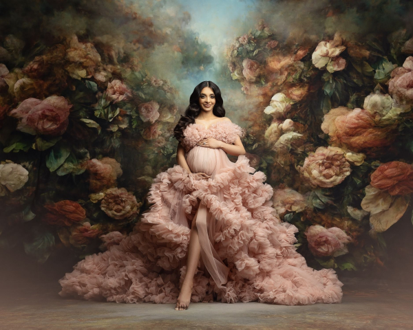 COCO in PINK#9 maternity gown for photoshooting