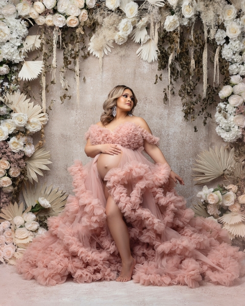 COCO in PINK#9 maternity gown for photoshooting